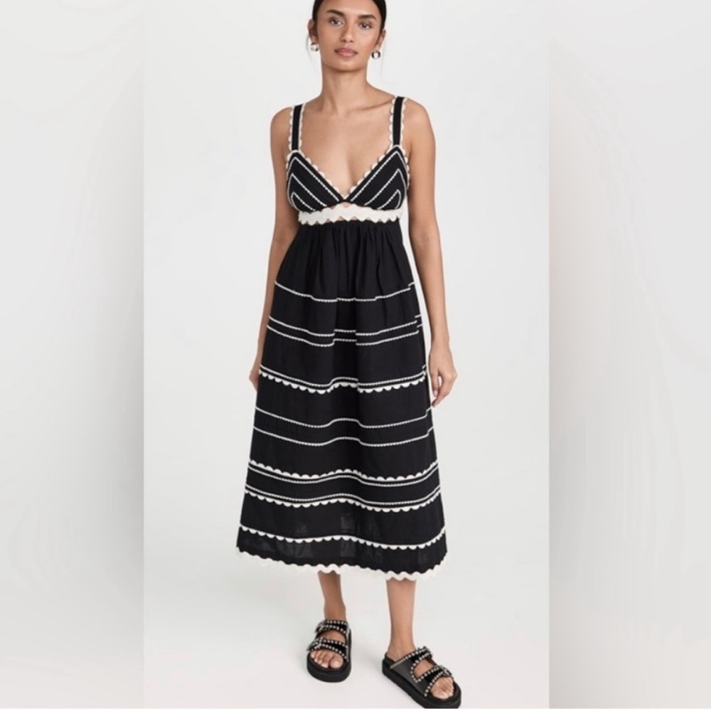 NWOT Sea NY Ryleigh Ric Rac Midi Dress